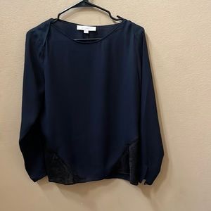 Loft top size small. Black lace in the sides